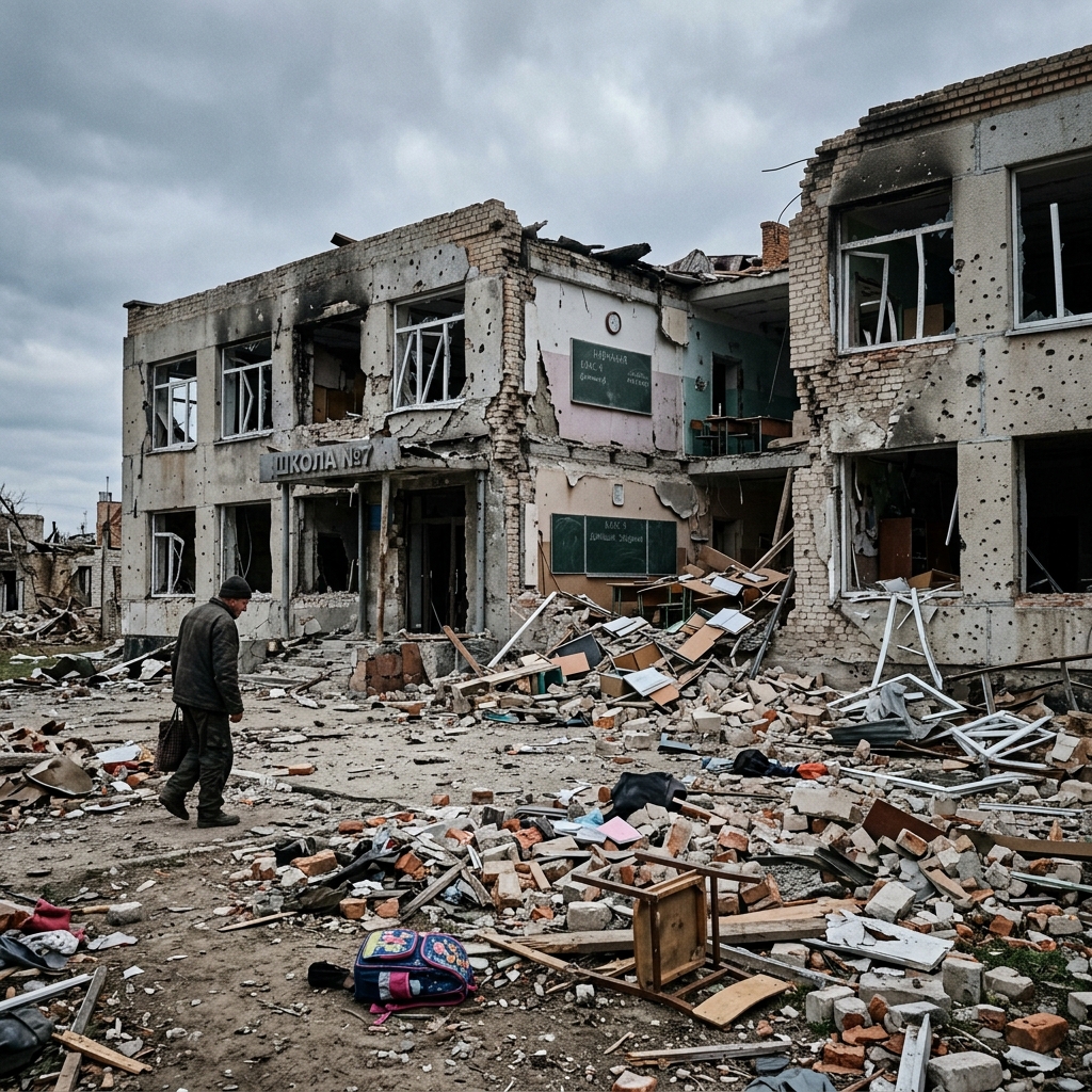 Destroyed School in Palestine
